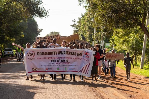ICS volunteers in Kenya march to raise awareness of education rights for all