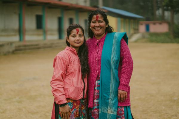 Big Sister Durga with her Little Sister Nirmala