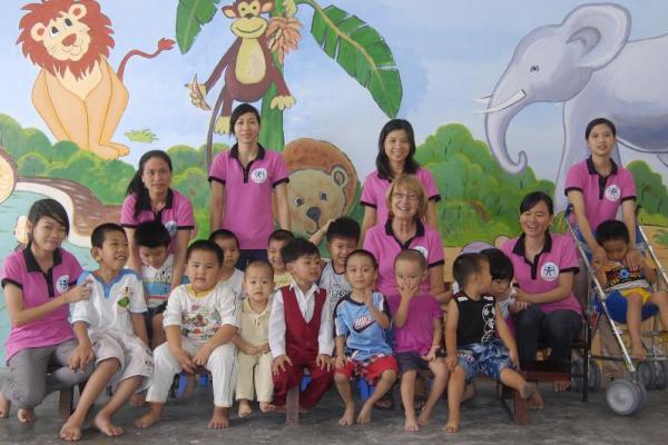 Marianne at the Hand-in-hand school in Vietnam