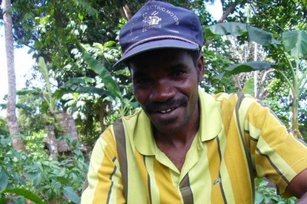 Samuel Nyanda shows off his crop