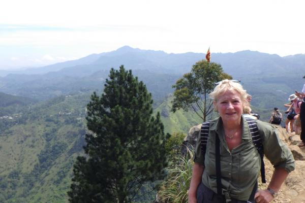 Health volunteer Carol Carson volunteering in Sri Lanka to train nurses