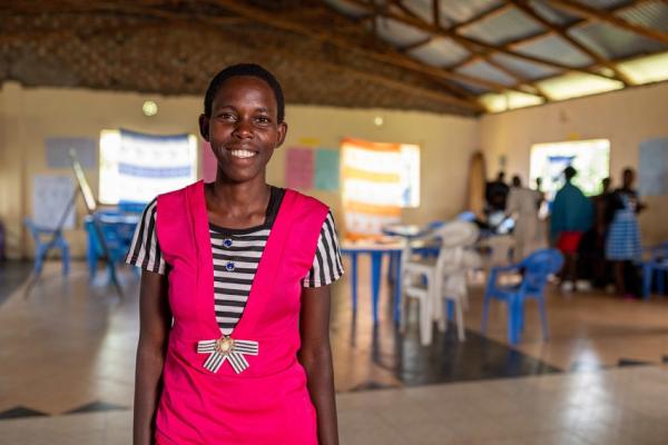 17-year-old Student Celine, inside an education catch-up centre in southwest Kenya.