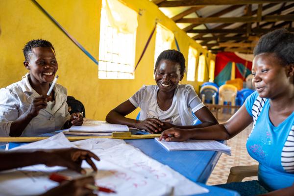 Girls in Kenya at the catch up centre