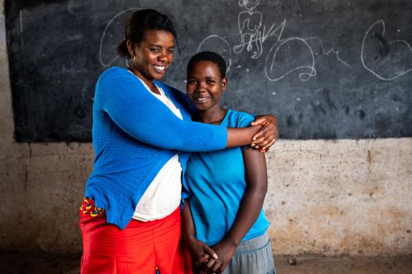 Mentor and student at catch-up centre, Migori. Kenya