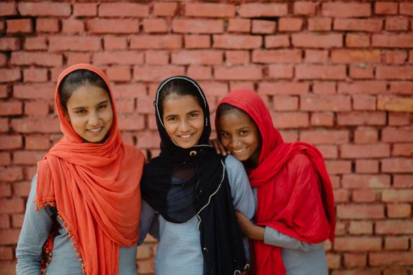 Group of school girls