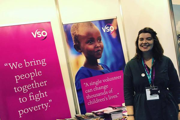 Grace at a VSO volunteer recruitment event