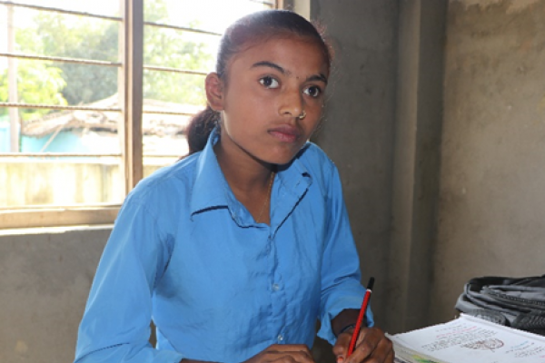 Nisha in the classroom