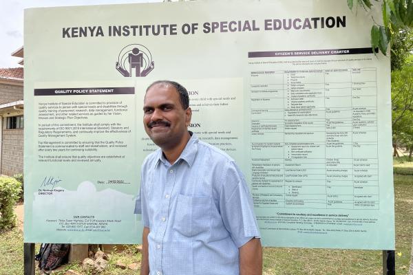 Praveen at the Kenya Institute for Special Education