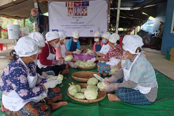 Women making food