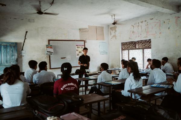 Students in school.