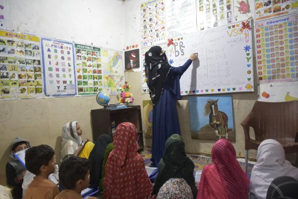 Salma in the classroom