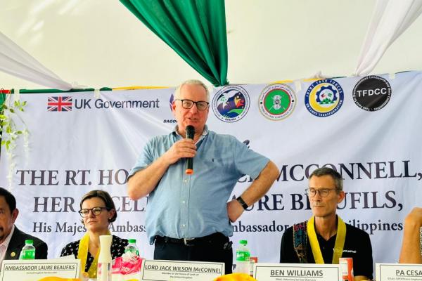 Lord Jack McConnell talks at the ACTIVE launch