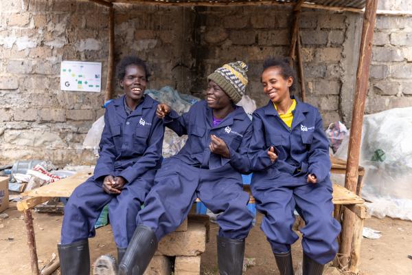 Doreen, Elizabeth and Beth in PPE