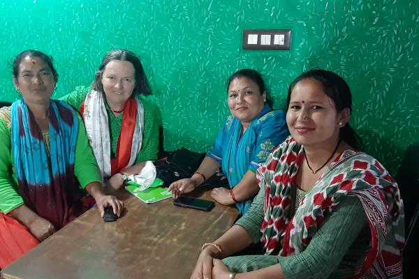 Anna meeting with former teachers