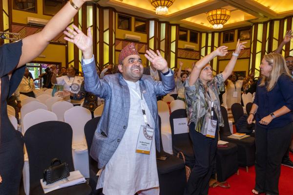 Attendees of the RHPC dancing