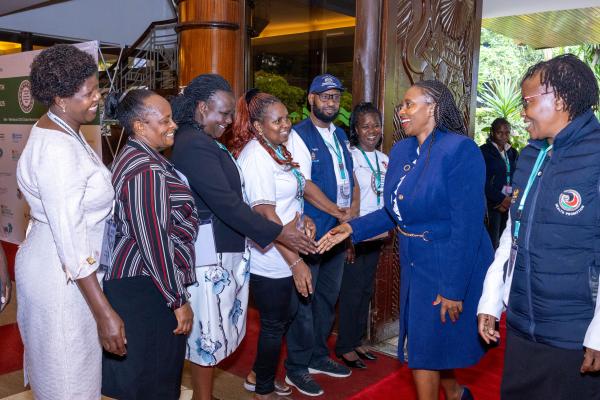 Welcoming conference guests