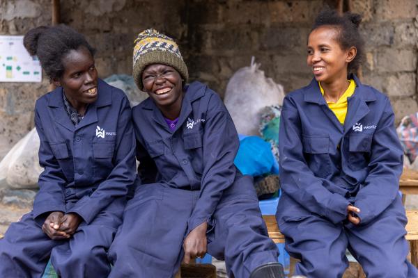 Women wearing PPE