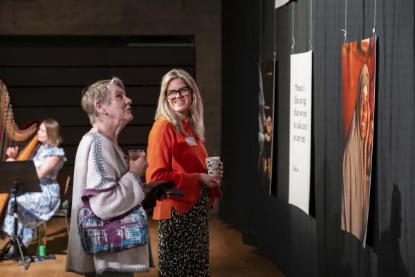 Women looking at gallery