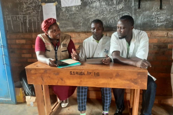 Diane Uwamahirwe sat with early childhood teachers