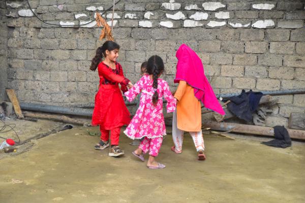 Nazia with her friends.