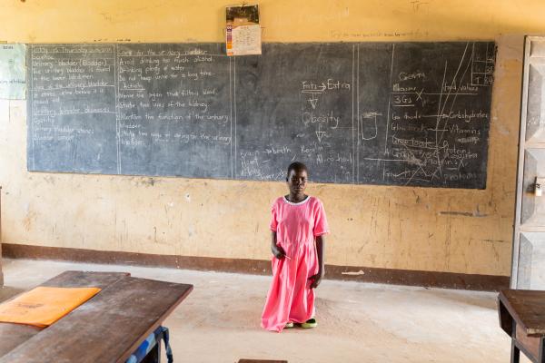 Nangiro inside the classroom.