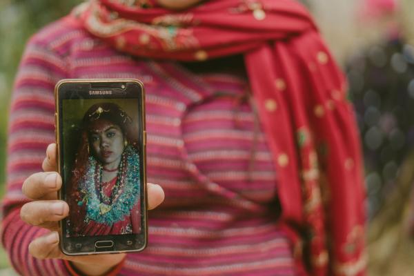 Devna in a photo from her wedding day Arranged marriage forced marriage bride in Nepal