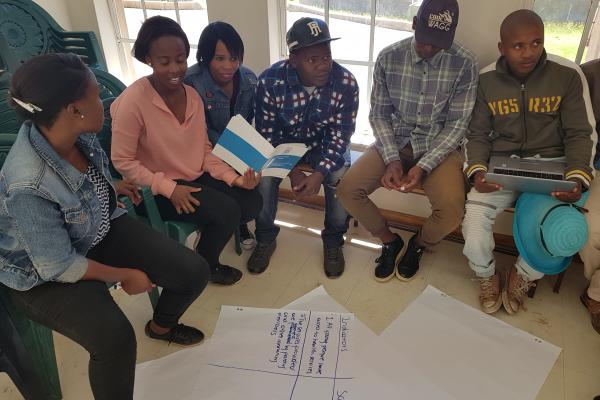 Young people take part in a group session to rate sexual health services in Mafeteng, Lesotho Young people take part in a group session to rate sexual health services in Mafeteng, Lesotho