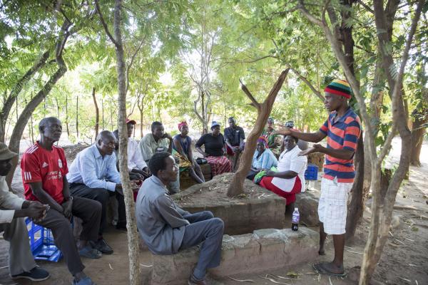 The HIV peer support group JK established in his home community upon release VSO HIV peer support group