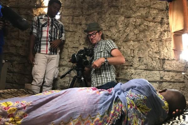 Pendo and Justin shooting a scene in Tabu Pendo and Justin shooting a scene in Tabu