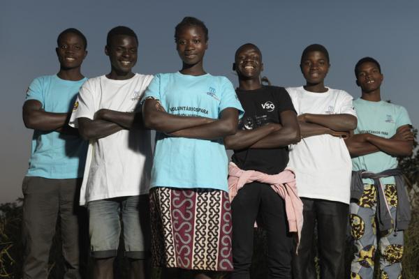 Community volunteers in the field after Cyclone Idai.