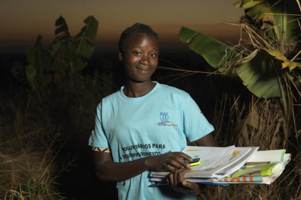 Portrait of community volunteer Rosaria. Portrait of community volunteer Rosaria.