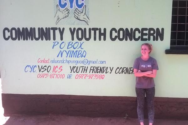 Sarah at Community Youth Concern in Zambia